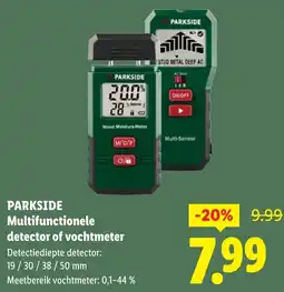 Lidl Parkside Multifunctionele detector of vochtmeter aanbieding