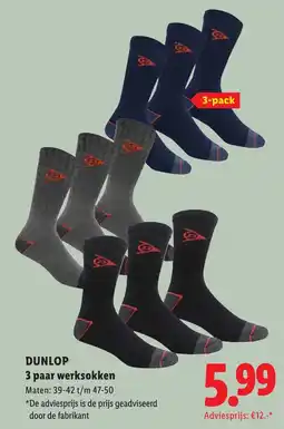 Lidl Dunlop Werksokken aanbieding