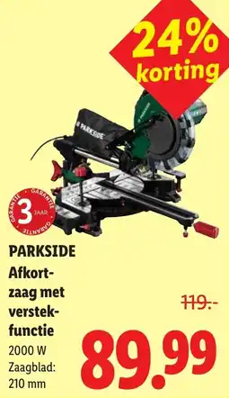 Lidl Parkside Afkortzaag met Verstekfunctie aanbieding