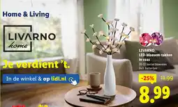 Lidl Livarno LED Bloesem Takken in Vaas aanbieding