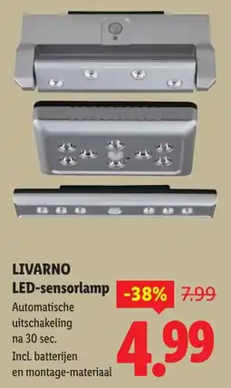 Lidl Livarno LED Sensorlamp aanbieding
