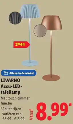 Lidl Livarno Accu LED Tafellamp aanbieding