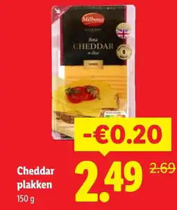 Lidl Cheddar plakken aanbieding