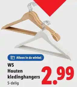 Lidl W5 Houten kledinghangers aanbieding
