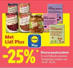 Lidl Biologische kidneybonen aanbieding