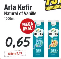 Budget Food Arla Kefir Naturel of Vanille aanbieding