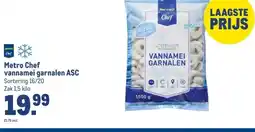Makro Metro Chefvannamei garnalen ASC aanbieding