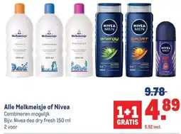 Makro Alle Melkmeisje of Nivea Combineren mogelijk aanbieding