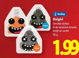 Lidl Onigiri aanbieding