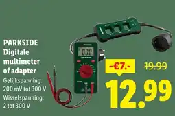 Lidl Digitale multimeter of adapter aanbieding