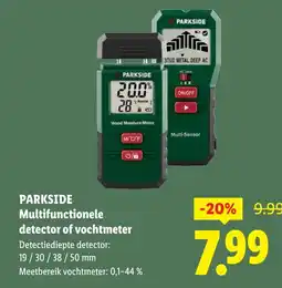 Lidl Parkside multifunctionele detector of vochtmeter aanbieding