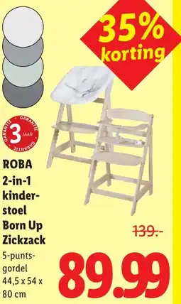 Lidl Roba 2-in-1 kinder- stoel born up zickzack aanbieding