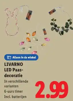 Lidl Livarno led paas- decoratie aanbieding