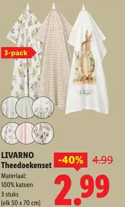 Lidl Livarno theedoekenset aanbieding