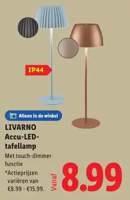 Lidl Livarno accu-led- tafellamp aanbieding