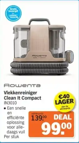 Albert Heijn Rowenta Vlekkenreiniger Clean It Compact aanbieding