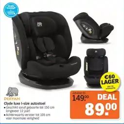 Albert Heijn Deryan Clyde luxe I-size autostoel aanbieding