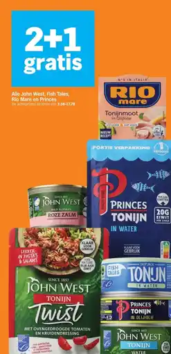 Albert Heijn Alle John West, Fish Tales, Rio Mare en Princes aanbieding