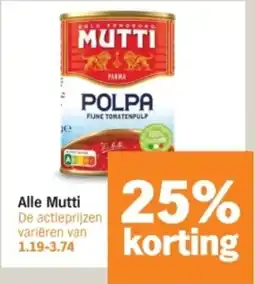 Albert Heijn Alle Mutti aanbieding