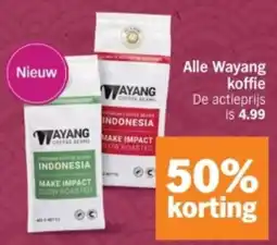 Albert Heijn Alle Wayang Koffie aanbieding