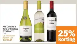 Albert Heijn Alle Concha y Toro of Frontera aanbieding