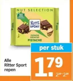 Albert Heijn Alle Ritter Sport repen aanbieding