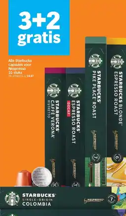 Albert Heijn Alle Starbucks capsules voor Nespresso aanbieding