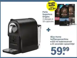 Albert Heijn Perla Superiore Origins + Blue Home koffiecupmachine aanbieding
