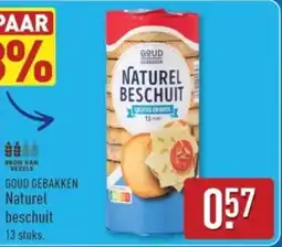 ALDI Goud gebakken naturel beschuit aanbieding
