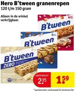 Kruidvat Hero B'tween granenrepen aanbieding