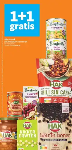 Albert Heijn Alle A-merk peulvruchten conserven aanbieding