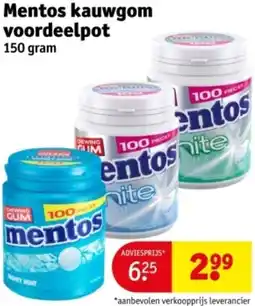 Kruidvat Mentos kauwgom voordeelpot aanbieding