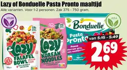 Dirk Lazy of Bonduelle Pasta Pronto maaltijd aanbieding