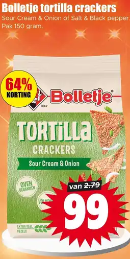 Dirk Bolletje tortilla crackers aanbieding