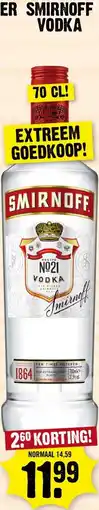 Dirk Smirnoff vodka aanbieding