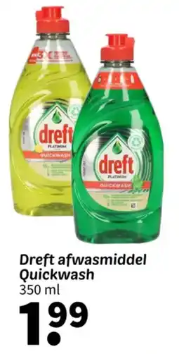 Wibra Dreft afwasmiddel Quickwash aanbieding