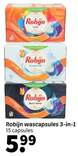Wibra Robijn wascapsules 3-in-1 aanbieding