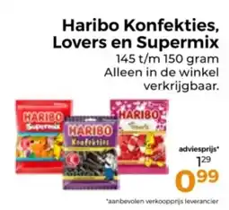 Trekpleister Haribo Konfekties, Lovers en Supermix aanbieding