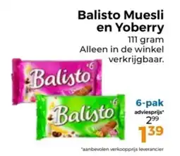 Trekpleister Balisto Muesli en Yoberry aanbieding