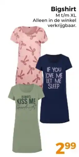 Trekpleister Bigshirt aanbieding