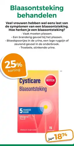 Trekpleister Blaasontsteking behandelen aanbieding