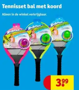 Kruidvat Tennisset bal met koord aanbieding