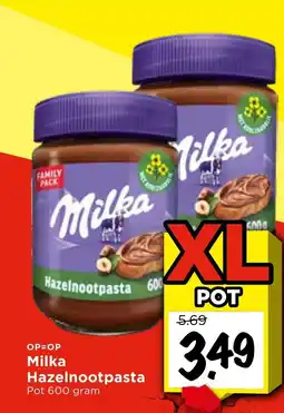 Vomar Voordeelmarkt Milka Hazelnootpasta aanbieding