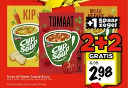 Vomar Voordeelmarkt Unox of Knorr Cup a Soup aanbieding