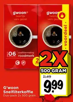 Vomar Voordeelmarkt G'woon Snelfilterkoffie aanbieding