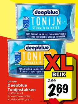 Vomar Voordeelmarkt Deepblue Tonijnstukken aanbieding