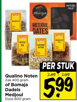 Vomar Voordeelmarkt Qualino Notenof Bomaja Dadels Medjoul aanbieding