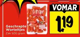 Vomar Voordeelmarkt Geschrapte Worteltjes aanbieding