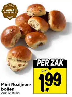 Vomar Voordeelmarkt Mini Rozijnen bollen aanbieding
