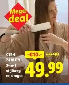 Lidl CIEN BEAUTY 2-in-1 stijltang en droger aanbieding